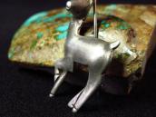 【UITA6】 Antique Navajo Antelope Shape Silver Pin  c.1940