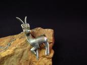 【UITA6】 Antique Navajo Antelope Shape Silver Pin  c.1940