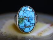Antique Navajo Casted Seal Ring w/Gem No.8 Turquoise c.1940～