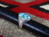 Antique Navajo Casted Seal Ring w/Gem No.8 Turquoise c.1940～
