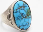 Antique Navajo Casted Seal Ring w/Gem No.8 Turquoise c.1940～