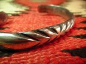 Vintage Navajo Engraving Ingot Silver Cuff  c.1940