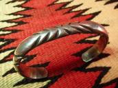 Vintage Navajo Engraving Ingot Silver Cuff  c.1940