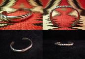 Vintage Navajo Engraving Ingot Silver Cuff  c.1940