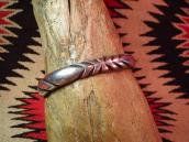Vintage Navajo Engraving Ingot Silver Cuff  c.1940
