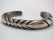Vintage Navajo Engraving Ingot Silver Cuff  c.1940