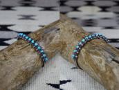 Vintage Zuni 13 Turquoise Row Narrow Cuff Bracelet c.1940～ ①