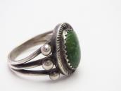 Antique Navajo Split Shank Ring w/Green Turquoise c.1920～