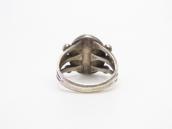 Antique Navajo Split Shank Ring w/Green Turquoise c.1920～