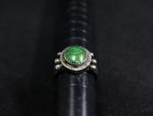 Antique Navajo Split Shank Ring w/Green Turquoise c.1920～