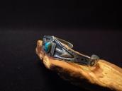 Atq Thunderbird & Arrow Design Cuff Bracelet w/Gem TQ c.1940