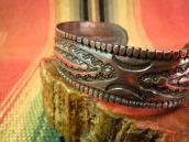 Antique Navajo Stamped Ingot Silver Cuff M c.1910～