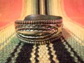 Antique Navajo Stamped Ingot Silver Cuff M c.1910～