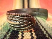 Antique Navajo Stamped Ingot Silver Cuff M c.1910～