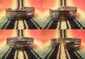 Antique Navajo Stamped Ingot Silver Cuff L c.1910～