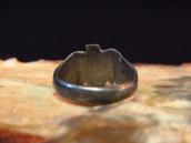 Atq Thunderbird & Arrows Stamped Silver Tourist Ring  c.1920