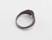 Atq Thunderbird & Arrows Stamped Silver Tourist Ring  c.1920