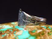 Atq Thunderbird & Arrows Stamped Silver Tourist Ring  c.1920