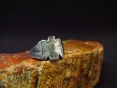 Atq Thunderbird & Arrows Stamped Silver Tourist Ring  c.1920