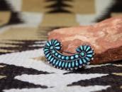 Vintage Zuni Turquoise Cluster Pin Brooch in Silver  c.1960～