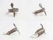 Vintage【Maisel's】Coiled Rattlesnake Silver Ring w/Tag c.1940