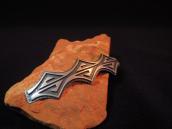 Billy Ray Hawee Hopi Vintage Double Wave Overlay Pin c.1960～