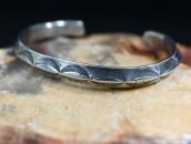 Historic Navajo Stamped Ingot Silver Triangle Cuff  c.1900～