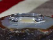 Historic Navajo Stamped Ingot Silver Triangle Cuff  c.1900～