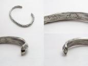 Historic Navajo Stamped Ingot Silver Triangle Cuff  c.1900～