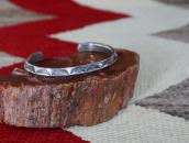 Historic Navajo Stamped Ingot Silver Triangle Cuff  c.1900～