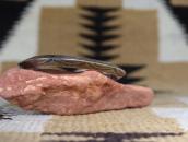 Atq Navajo Stamped Heavy Ingot Silver Triangle Cuff c.1910～