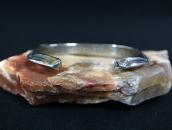 Atq Navajo Stamped Heavy Ingot Silver Triangle Cuff c.1910～