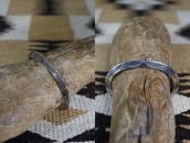 Atq Navajo Stamped Heavy Ingot Silver Triangle Cuff c.1910～