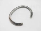 Atq Navajo Stamped Heavy Ingot Silver Triangle Cuff c.1910～