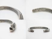 Atq Navajo Stamped Heavy Ingot Silver Triangle Cuff c.1910～