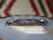 【Ganscraft】Atq Stamped & Repoused Coin Silver Pin  c.1930～