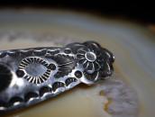 【Ganscraft】Atq Stamped & Repoused Coin Silver Pin  c.1930～