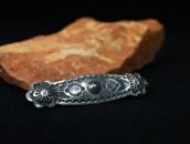 【Ganscraft】Atq Stamped & Repoused Coin Silver Pin  c.1930～