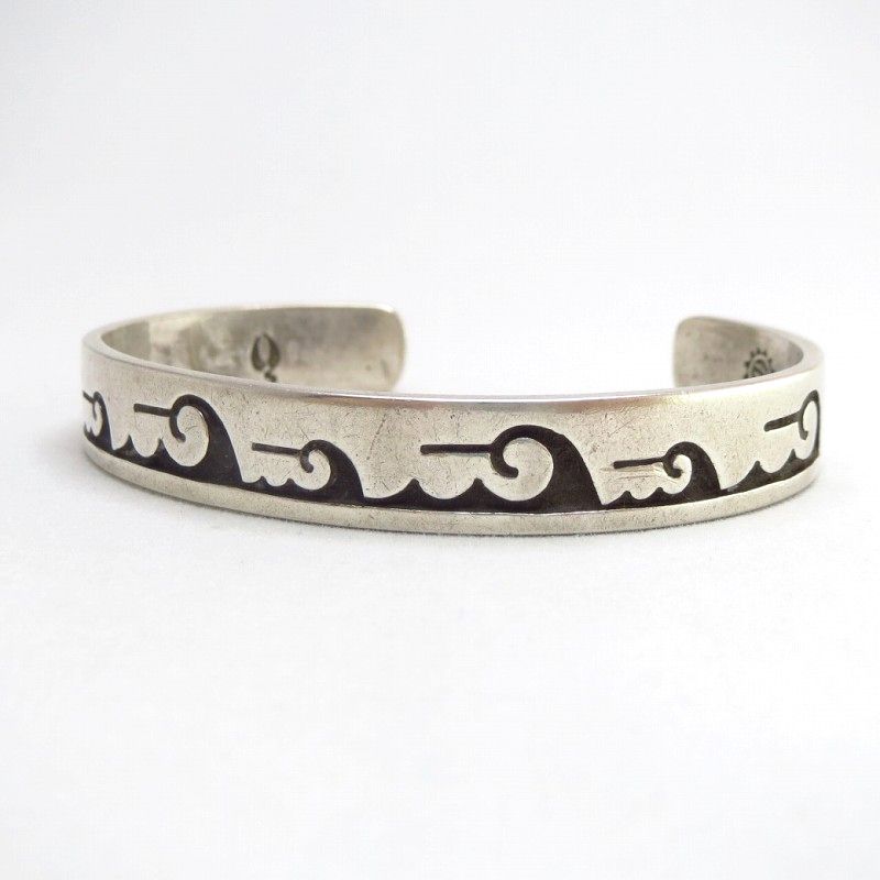 Sidney Sekakuku Jr. Hopi Old Overlay Cuff Bracelet  c.1970