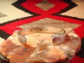 Sidney Sekakuku Jr. Hopi Old Overlay Cuff Bracelet  c.1970