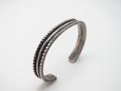 Antique Navajo Chiseled & Stamped Ingot Silver Cuff c.1910～