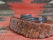 Antique Navajo Chiseled & Stamped Ingot Silver Cuff c.1910～