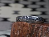 【Ganscraft】Antique Domed & Stamped Silver Small Cuff c.1930～