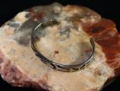 【Ganscraft】Antique Domed & Stamped Silver Small Cuff c.1930～