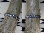 【Ganscraft】Antique Domed & Stamped Silver Small Cuff c.1930～