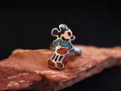 OLDPAWN Zuni Chip Inlay 『Mickey』 Silver Ring  c.1980