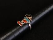 OLDPAWN Zuni Chip Inlay 『Mickey』 Silver Ring  c.1980