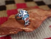 OLDPAWN Zuni Chip Inlay 『Mickey』 Silver Ring  c.1980