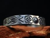 【GARDEN OF THE GODS】Atq Stamped CoinSilver Small Cuff c.1930