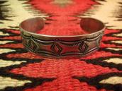 Antique Stamped Ingot Silver Cuff Bracelet  c.1900